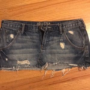 Hollister jean skirt